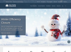 How lowercolumbia.edu looks like on a tablet such as an iPad.