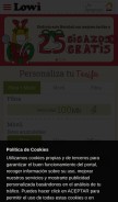 How lowi.es looks like on a mobile device such as an iPhone.
