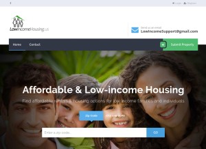 How lowincomehousing.us looks like on a tablet such as an iPad.