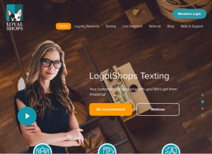How loyalshops.com looks like on a tablet such as an iPad.
