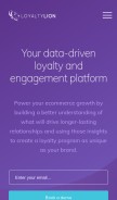 How loyaltylion.com looks like on a mobile device such as an iPhone.