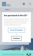 How lr.org looks like on a mobile device such as an iPhone.