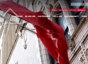 How lrei.org looks like on a tablet such as an iPad.
