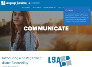 How lsaweb.com looks like on a tablet such as an iPad.