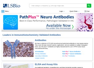 How lsbio.com looks like on a tablet such as an iPad.