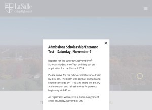 How lschs.org looks like on a tablet such as an iPad.