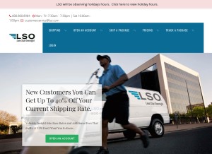 How lso.com looks like on a tablet such as an iPad.