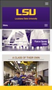 How lsu.edu looks like on a mobile device such as an iPhone.