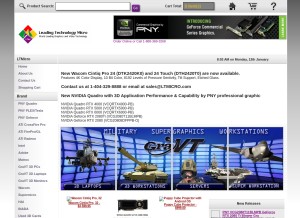 How ltmicro.com looks like on a tablet such as an iPad.