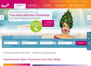 How ltur.com looks like on a tablet such as an iPad.