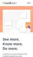 How lucidchart.com looks like on a mobile device such as an iPhone.