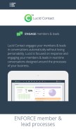 How lucidcontact.com looks like on a mobile device such as an iPhone.