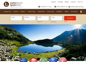 How luckybansko.ro looks like on a tablet such as an iPad.