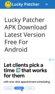 How luckypatcherr.net looks like on a mobile device such as an iPhone.