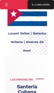 How lucumionline.com looks like on a mobile device such as an iPhone.