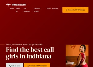 How ludhianaescort.co.in looks like on a tablet such as an iPad.