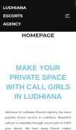 How ludhianaescortsagency.in looks like on a mobile device such as an iPhone.