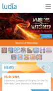 How ludia.net looks like on a mobile device such as an iPhone.