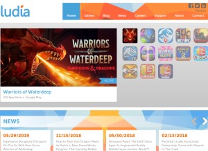How ludia.net looks like on a tablet such as an iPad.