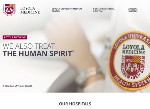 How luhs.org looks like on a tablet such as an iPad.