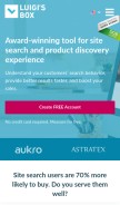 How luigisbox.com looks like on a mobile device such as an iPhone.