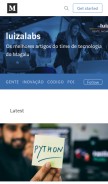 How luizalabs.com looks like on a mobile device such as an iPhone.