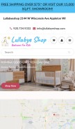 How lullabyeshop.com looks like on a mobile device such as an iPhone.