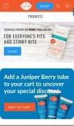 How lumedeodorant.com looks like on a mobile device such as an iPhone.