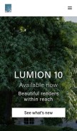 How lumion.com looks like on a mobile device such as an iPhone.