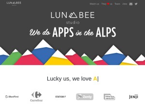 How lunabee.studio looks like on a tablet such as an iPad.