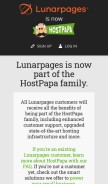 How lunarbreeze.com looks like on a mobile device such as an iPhone.