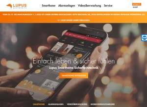 How lupus-ddns.de looks like on a tablet such as an iPad.