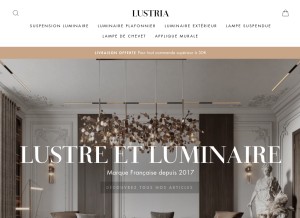 How lustria.fr looks like on a tablet such as an iPad.