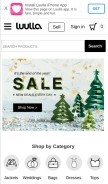 How luulla.com looks like on a mobile device such as an iPhone.