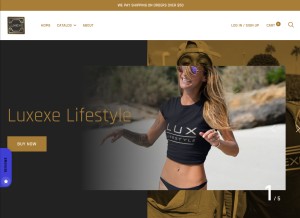 How luxexe.com looks like on a tablet such as an iPad.