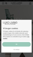 How luxoliving.dk looks like on a mobile device such as an iPhone.