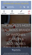 How luxurybazaar.com looks like on a mobile device such as an iPhone.