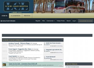 How luxurycoachlifestyle.com looks like on a tablet such as an iPad.