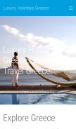 How luxuryholidaysgreece.com looks like on a mobile device such as an iPhone.