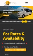 How luxurytempotravellerrental.com looks like on a mobile device such as an iPhone.
