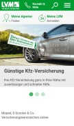 How lvm.de looks like on a mobile device such as an iPhone.