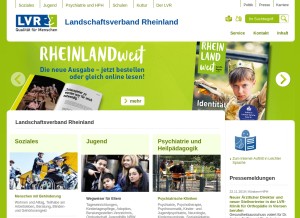 How lvr.de looks like on a tablet such as an iPad.