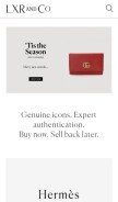 How lxrco.com looks like on a mobile device such as an iPhone.