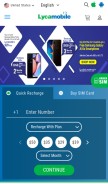 How lycamobile.us looks like on a mobile device such as an iPhone.