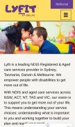 How lyfit.com.au looks like on a mobile device such as an iPhone.
