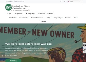 How lynchesriver.com looks like on a tablet such as an iPad.