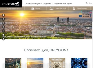 How lyon-france.com looks like on a tablet such as an iPad.