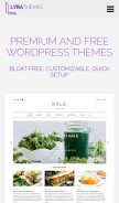 How lyrathemes.com looks like on a mobile device such as an iPhone.