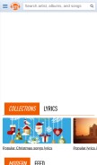 How lyricsmode.com looks like on a mobile device such as an iPhone.