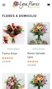 How lysaflores.com looks like on a mobile device such as an iPhone.
